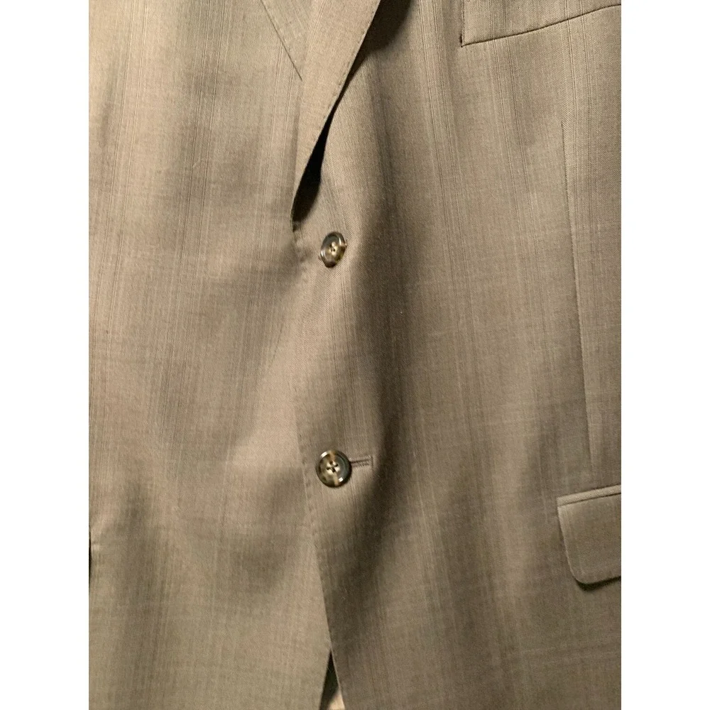 Pronto Uomo Sport Coat Mens 50R Wool Brown Two Button Double Vented Window Pane